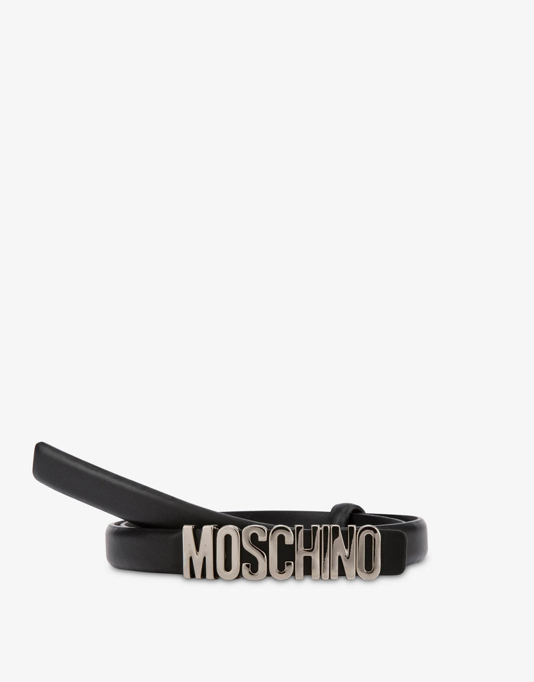 Belt with mini Lettering logo Black Moschino 2