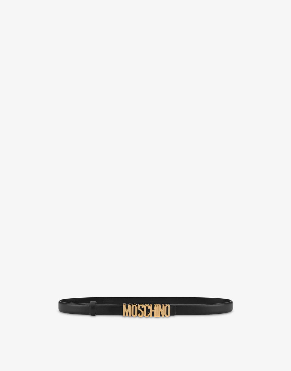 Belt with mini Lettering logo Black Moschino 0