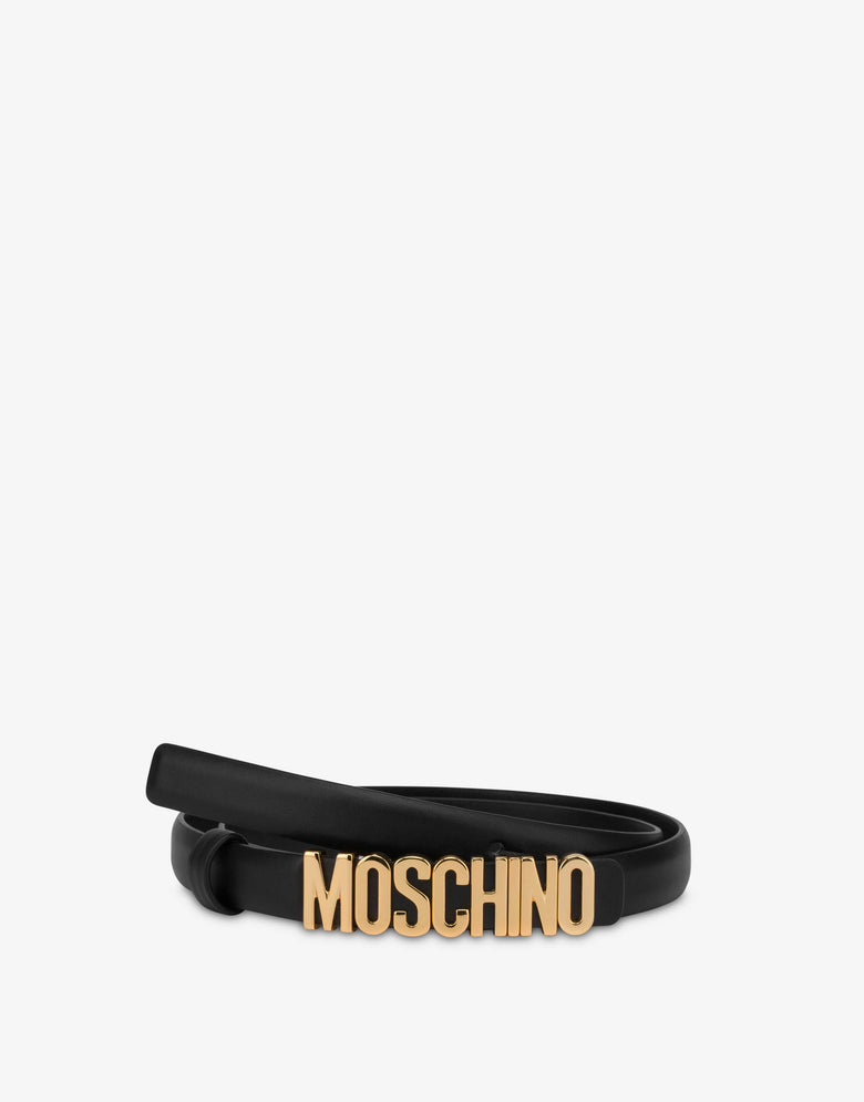 Belt with mini Lettering logo Black Moschino 2
