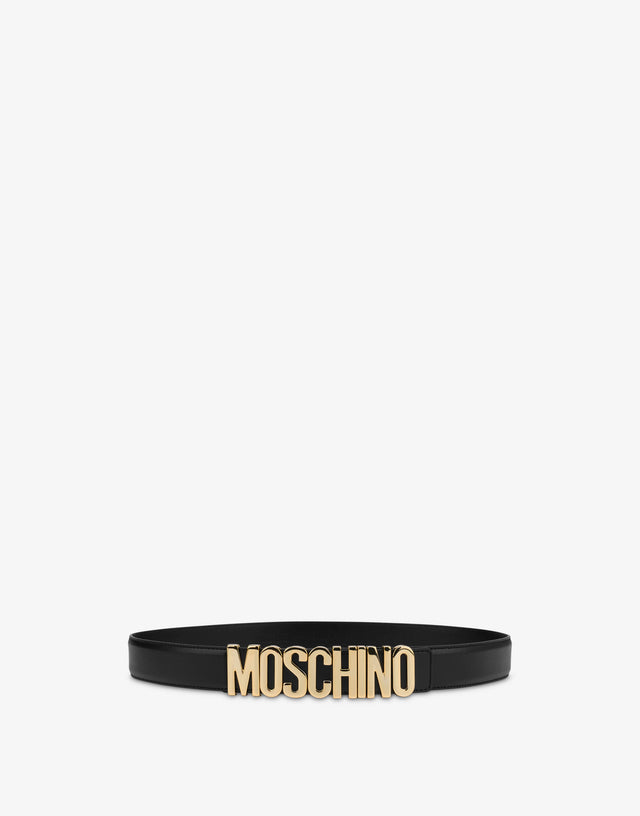 Belt in leather with logo  Moschino 0