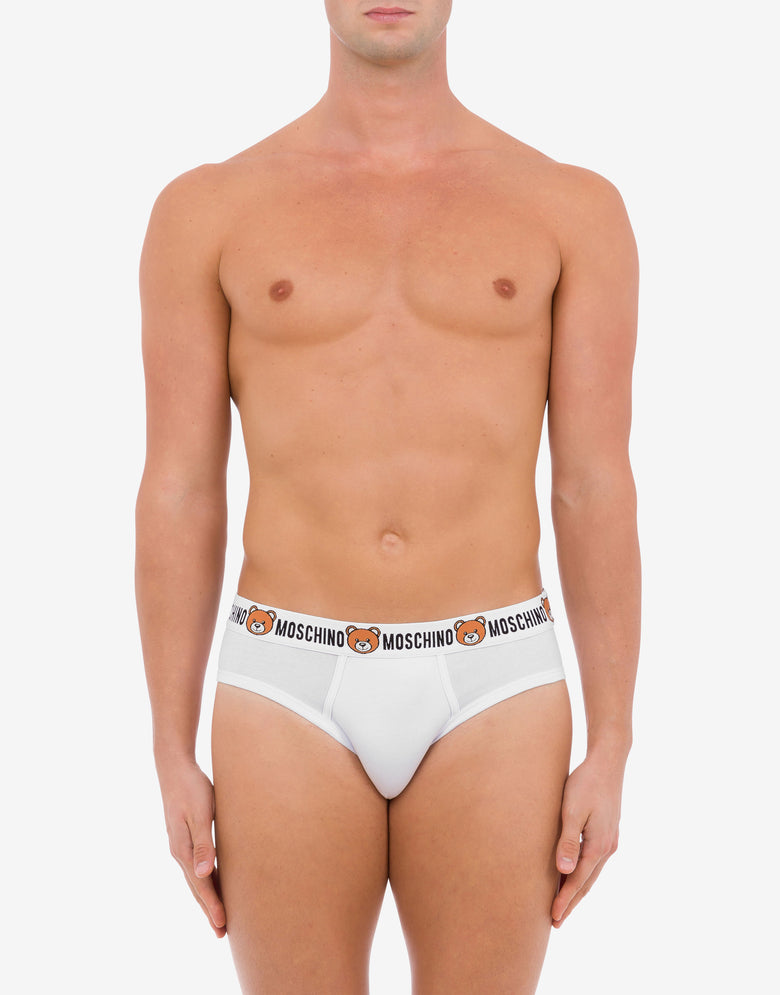 Teddy Elastic Band set of 2 briefs White Moschino 1