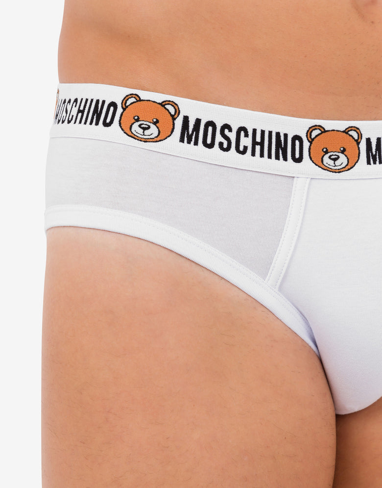 Teddy Elastic Band set of 2 briefs White Moschino 3