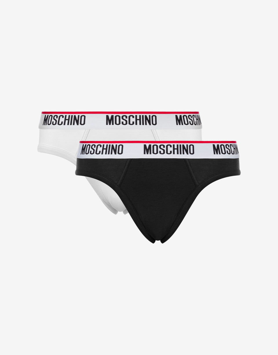 Logo Band set of 2 stretch briefs Black Moschino 0