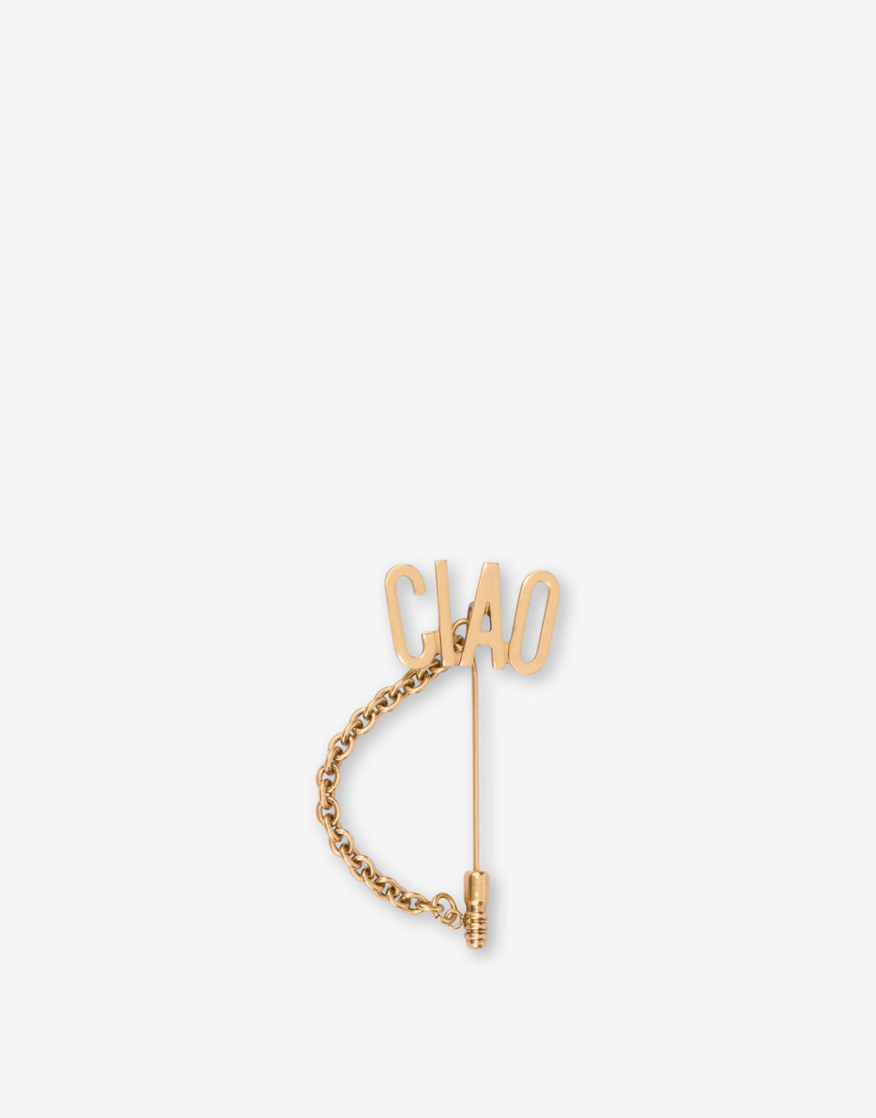 Pin with CIAO chain Gold Moschino 0