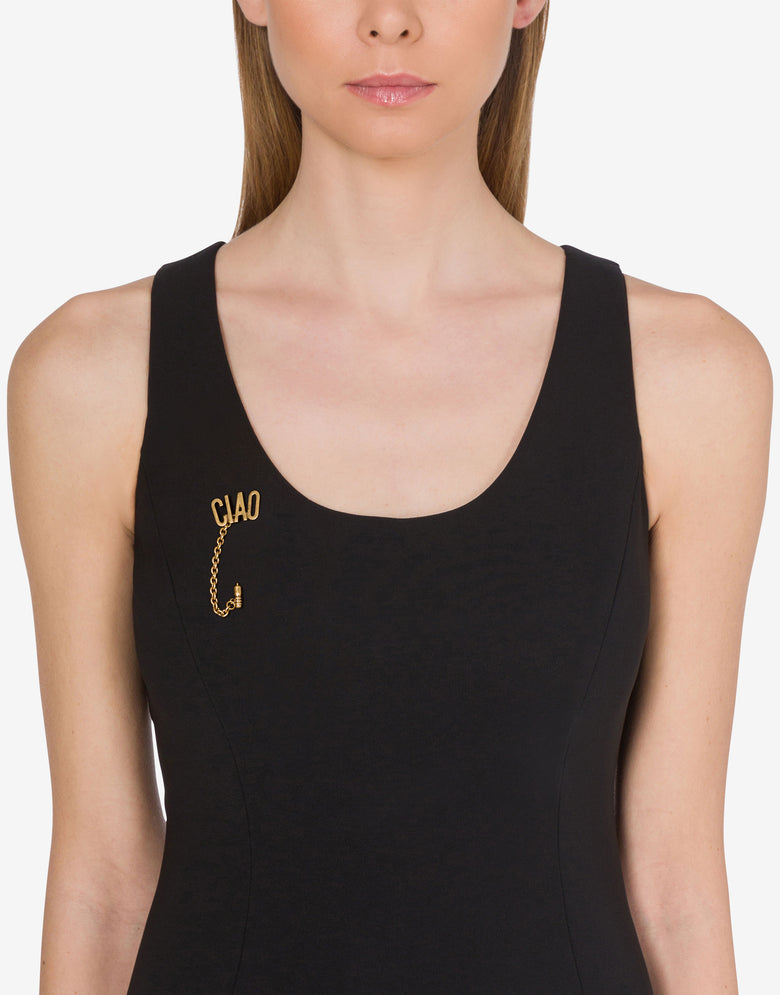 Pin with CIAO chain Gold Moschino 3