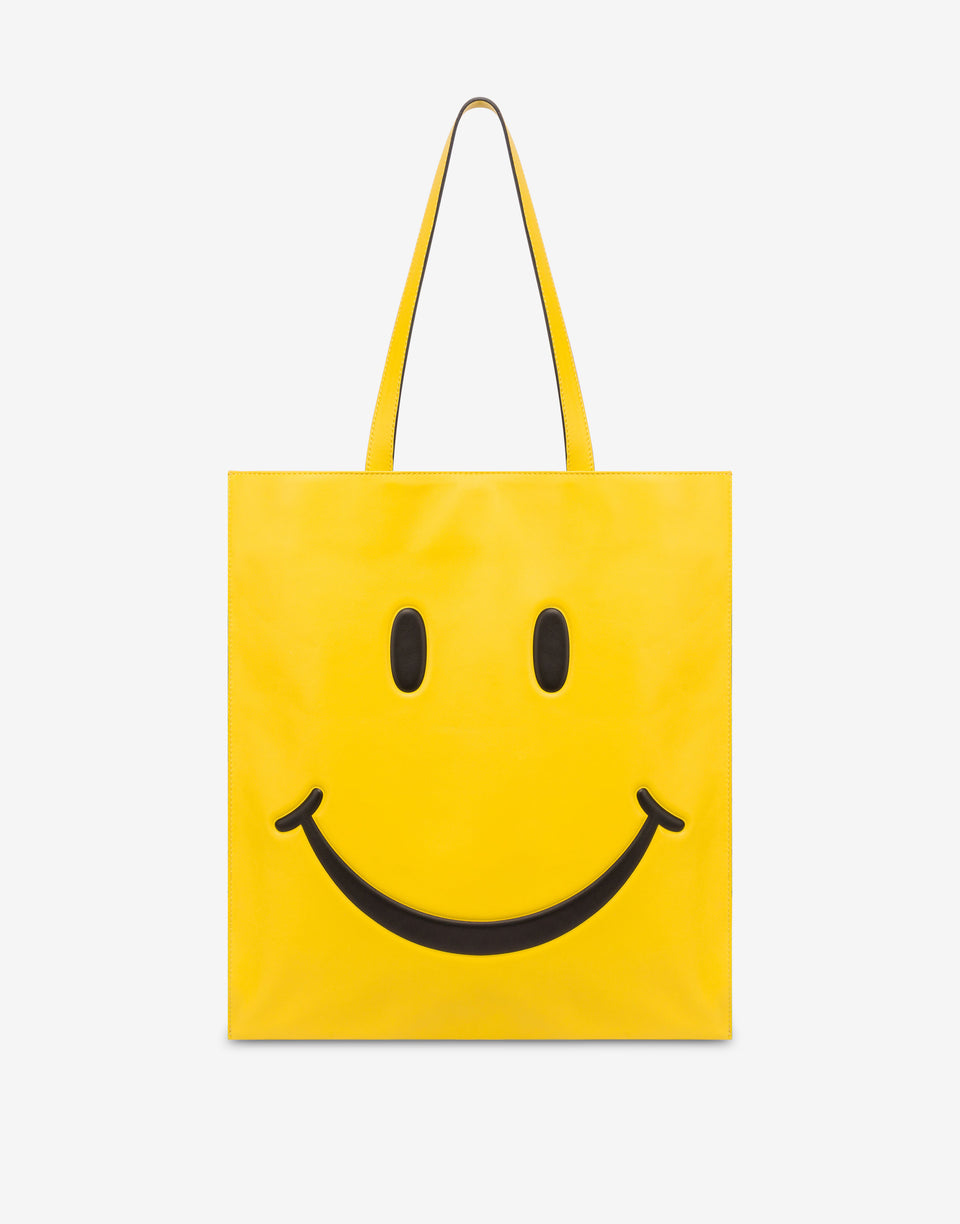 Shopper in nappa Smiley® Yellow Moschino 0