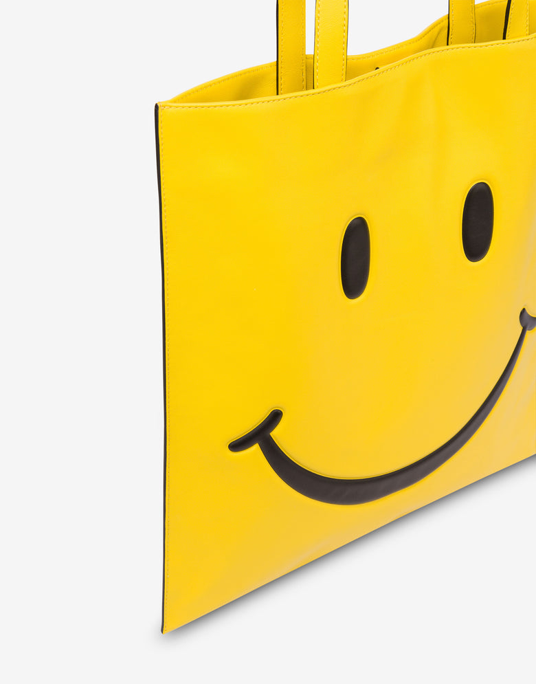 Shopper in nappa Smiley® Yellow Moschino 3