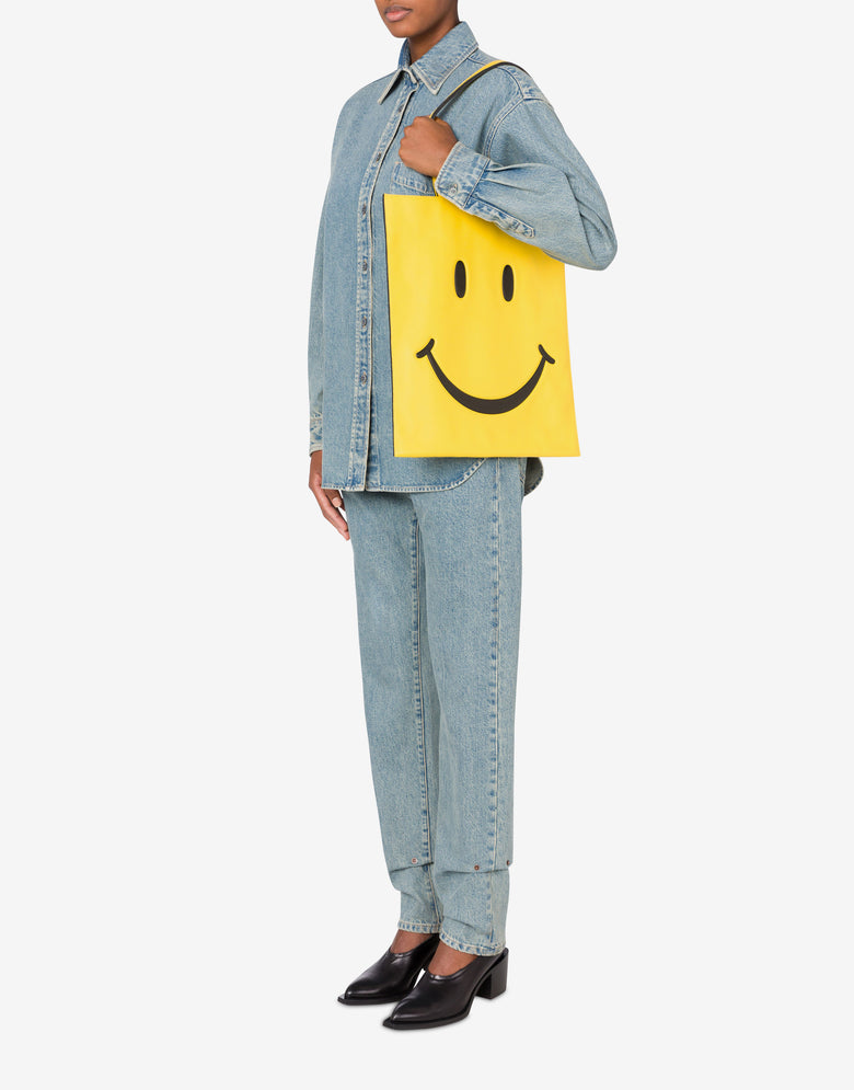 Shopper in nappa Smiley® Yellow Moschino 4
