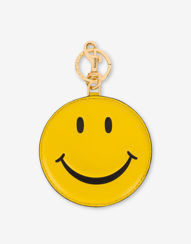 Porte-clés en nappa Smiley® Jaune Moschino 0