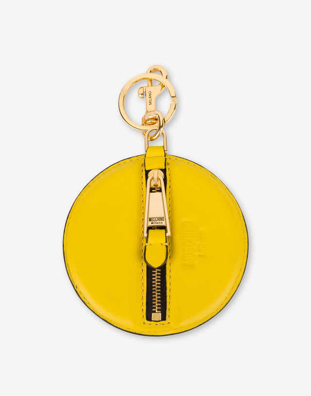 Porte-clés en nappa Smiley® Jaune Moschino 1