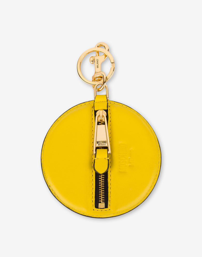 Portachiavi in nappa Smiley® Giallo Moschino 1