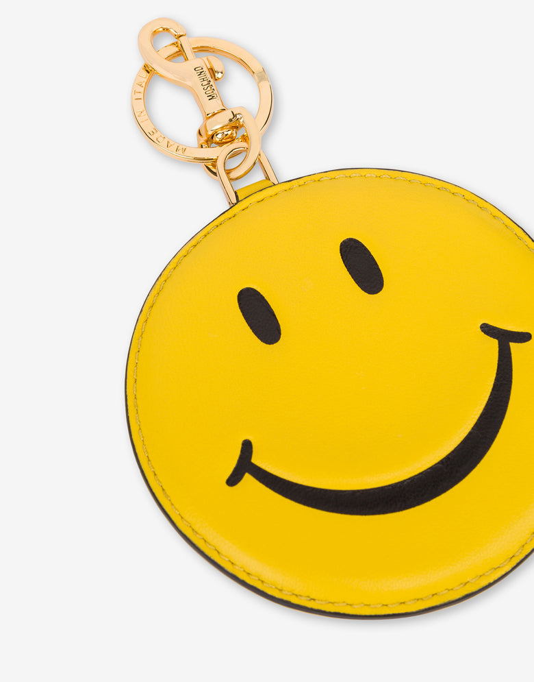 Portachiavi in nappa Smiley® Giallo Moschino 2