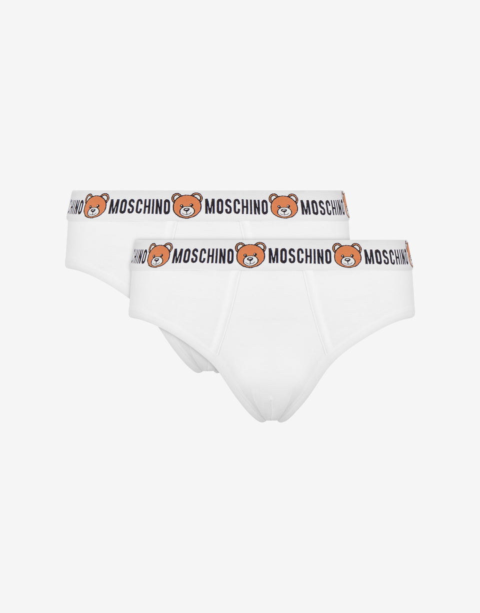 Conjunto de 2 calzoncillos Teddy Elastic Band  Blanco Moschino 0