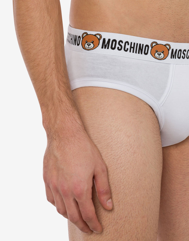Conjunto de 2 calzoncillos Teddy Elastic Band  Blanco Moschino 3