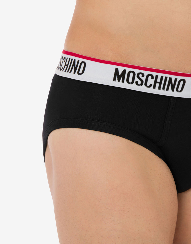 Logo Band set of 2 stretch briefs Black Moschino 3