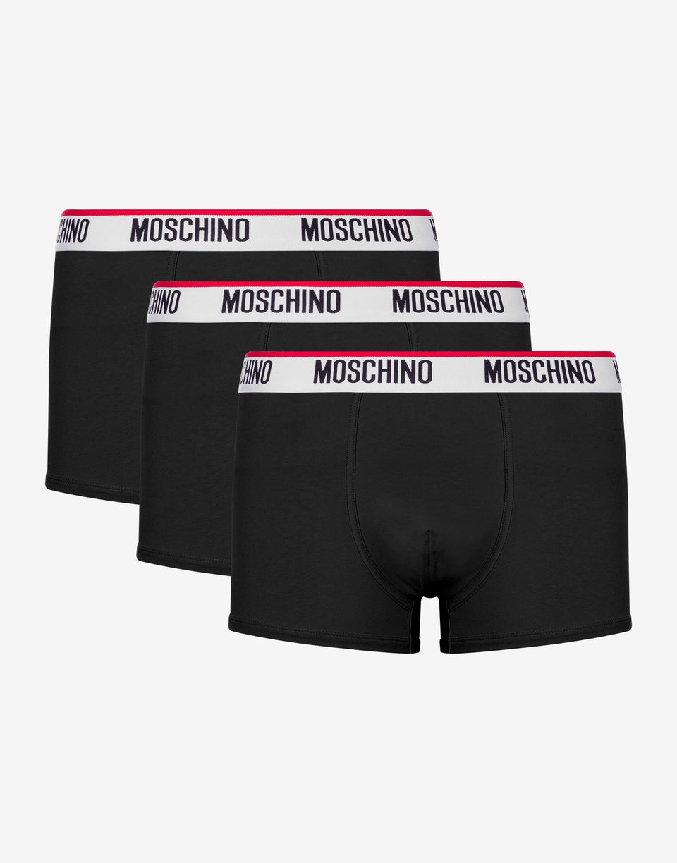 Logo Band set of 3 boxers Black Moschino 0