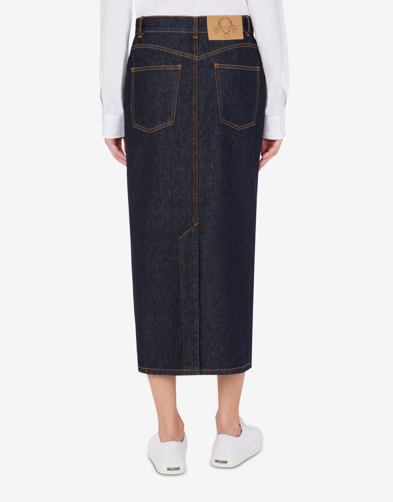 Jupe en denim bleu Denim foncé Moschino 2