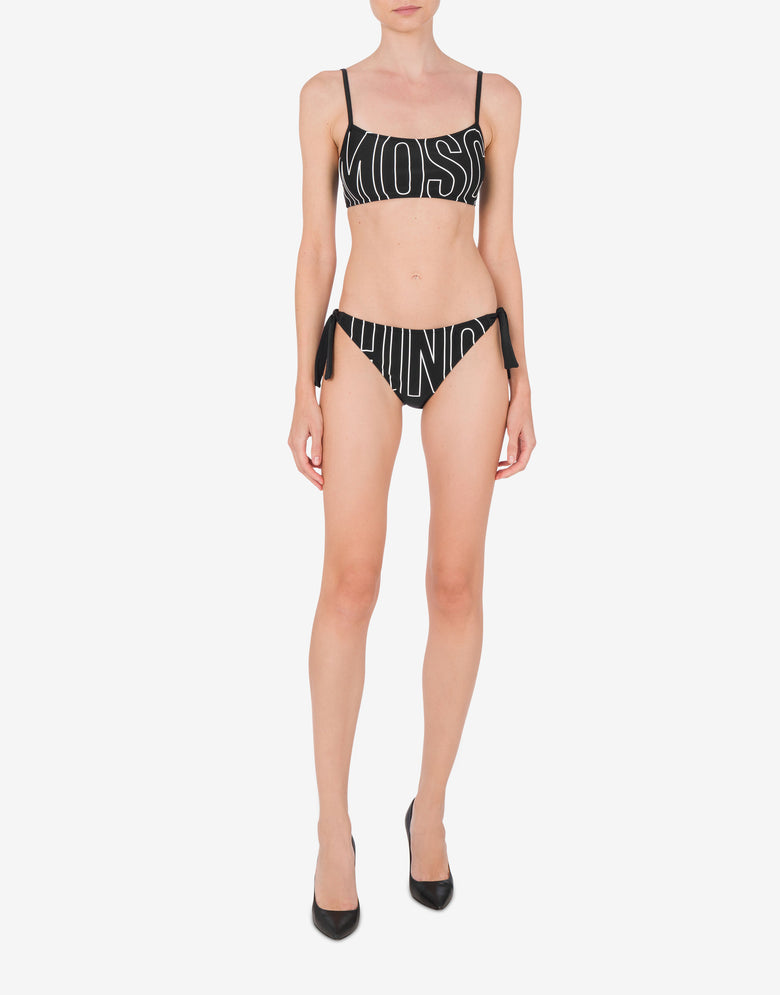Rubber Logo Swim Briefs Black Moschino 1