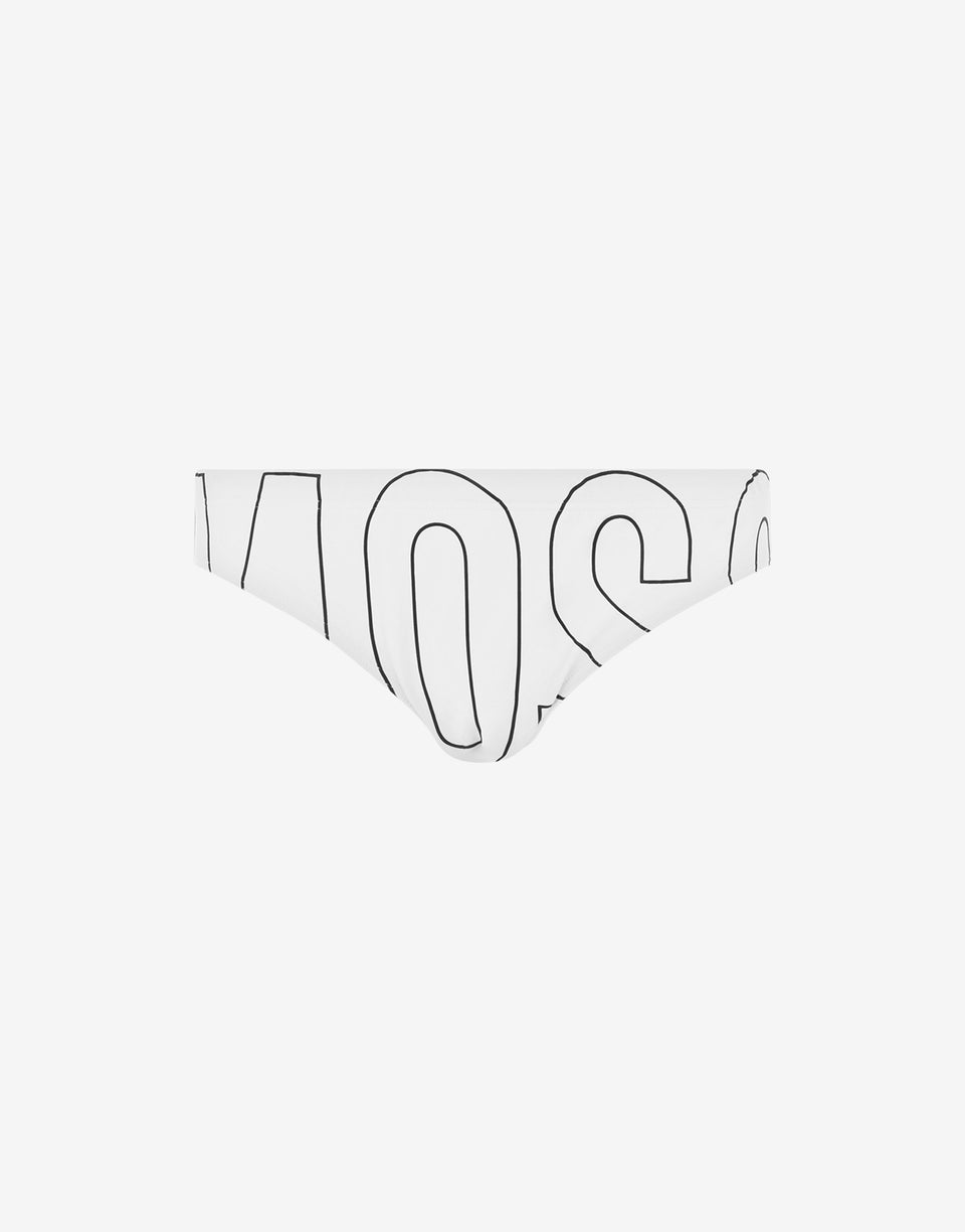 Swim slip Rubber Logo White Moschino 0