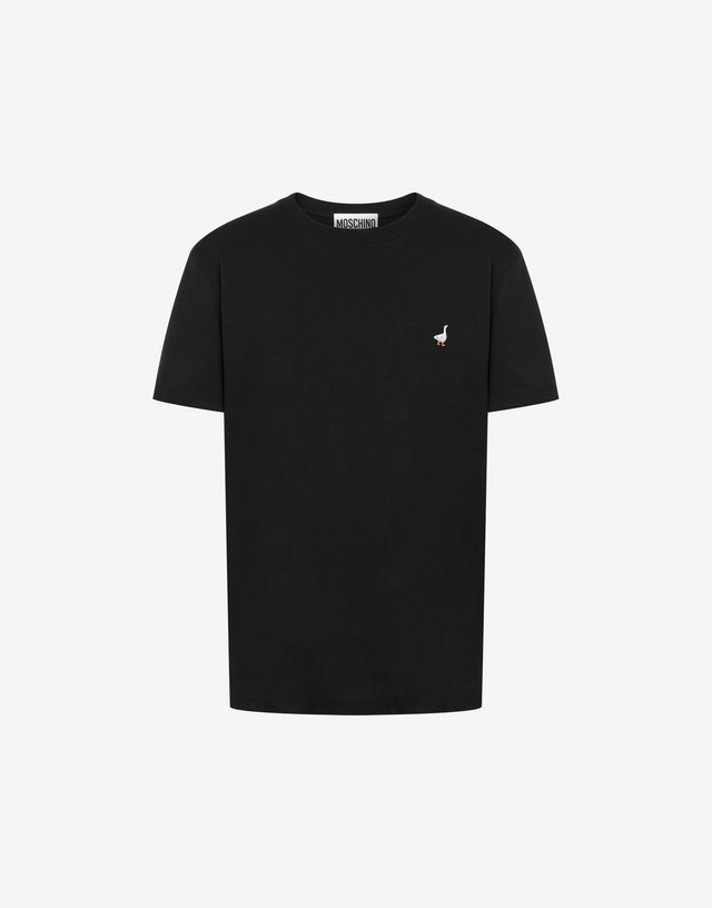 T-shirt Broderie Goose Noir Moschino 0