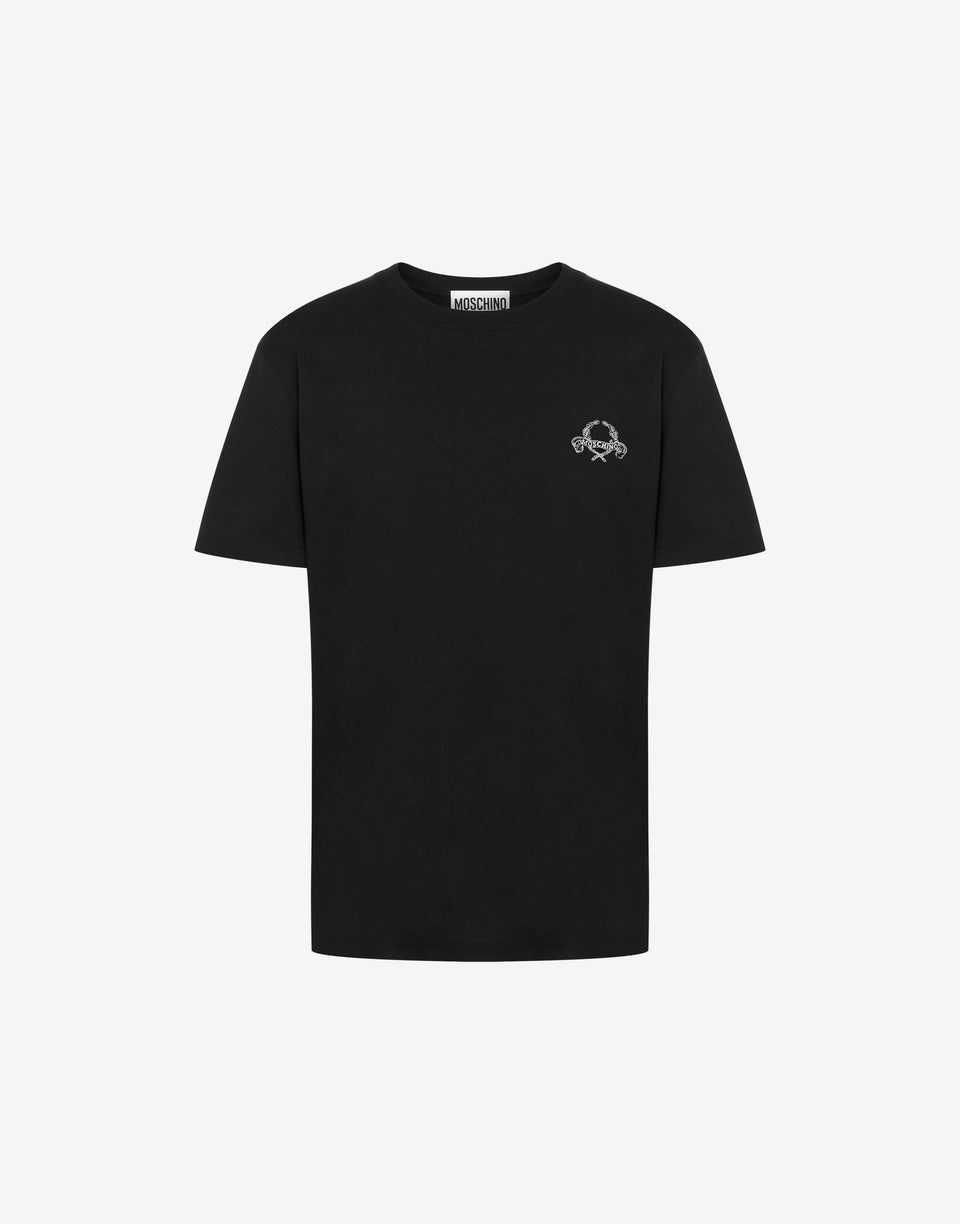 T-shirt Laurel Crown Logo Black Moschino 0