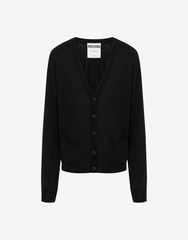 Cardigan en laine Golden M Noir Moschino 0