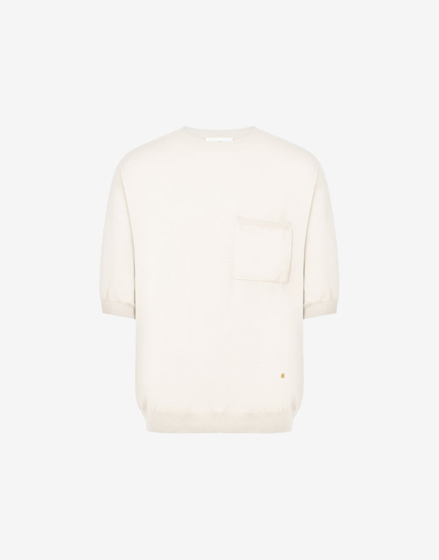 Wool and Silk Sweater Golden M Ivory Moschino 0