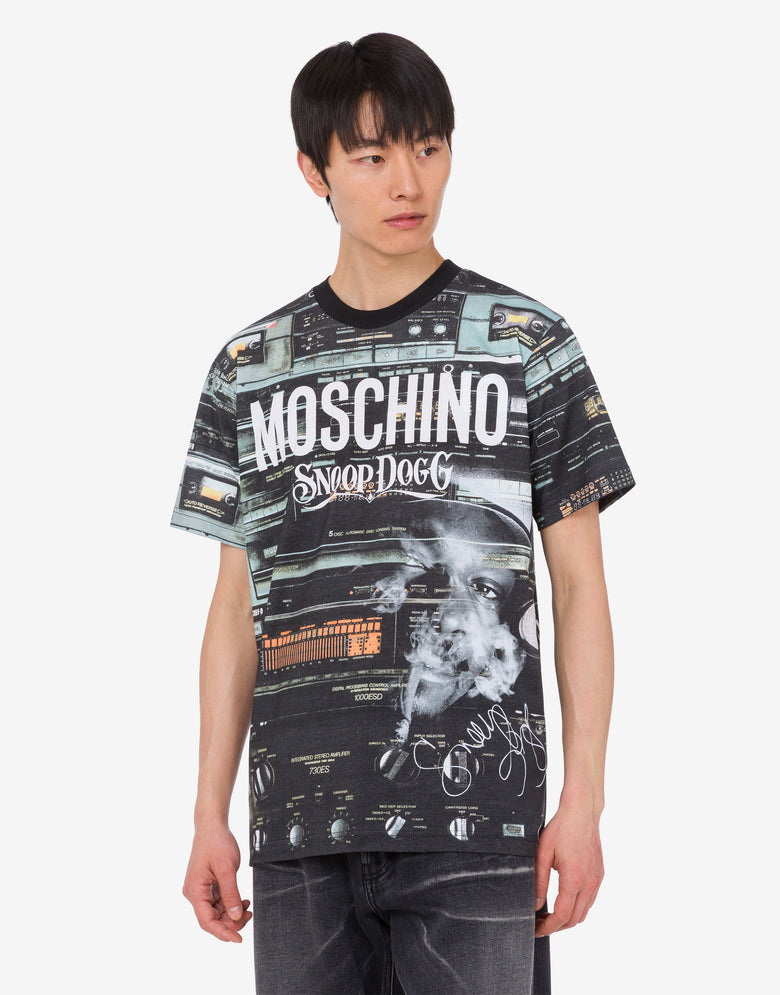 Limited Edition Organic Cotton Jersey T-shirt Black Moschino 2