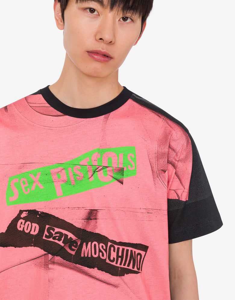 Limited Edition Organic Cotton Jersey T-shirt Pink Moschino 4