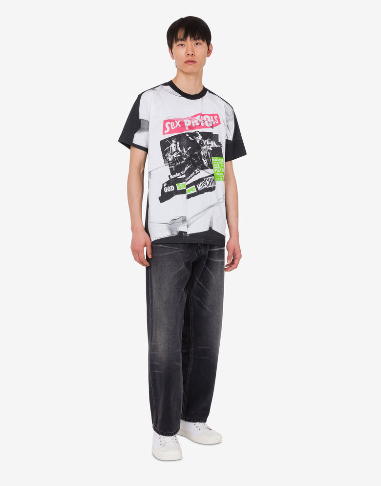 Limited Edition Organic Cotton Jersey T-shirt Black Moschino 1