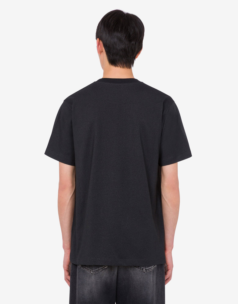 Limited Edition Organic Cotton Jersey T-shirt Black Moschino 3