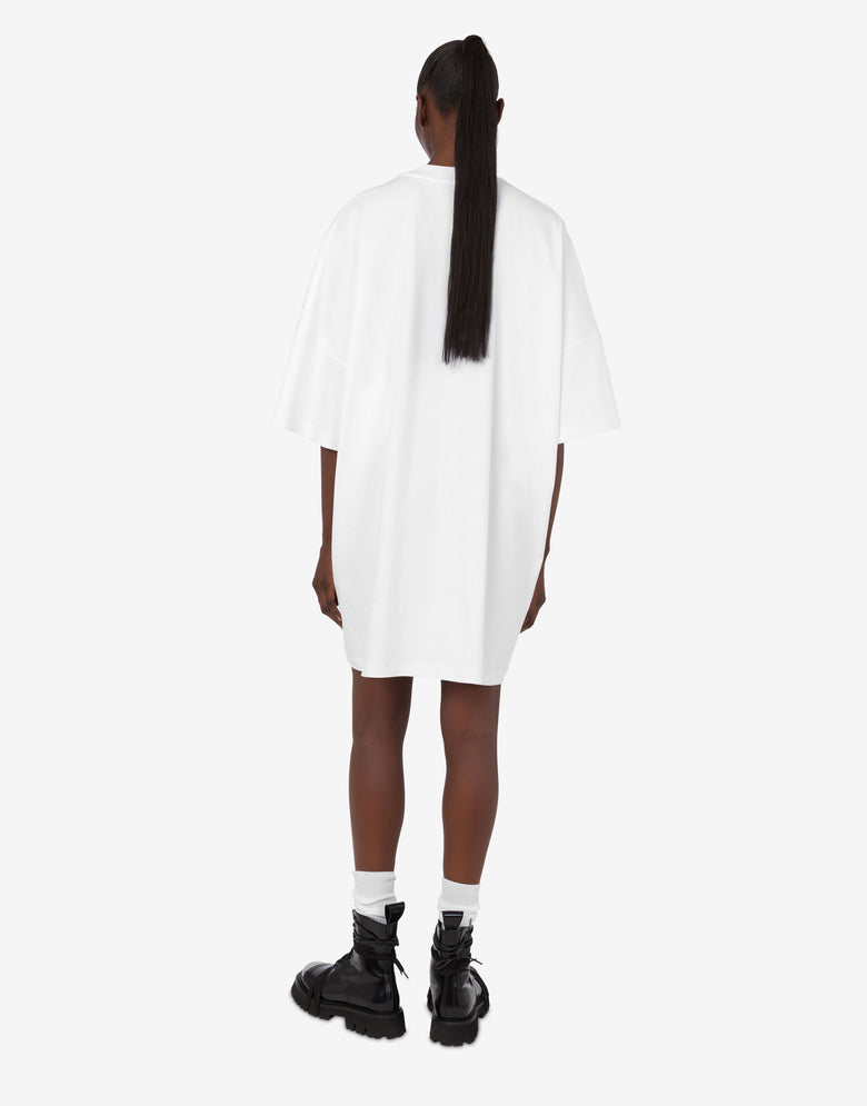 Robe en coton lourd imprimé Blanc Moschino 2