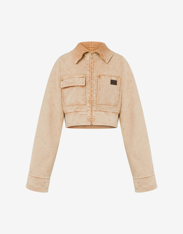 Veste d'exercice teintée dans la masse Beige Moschino 0