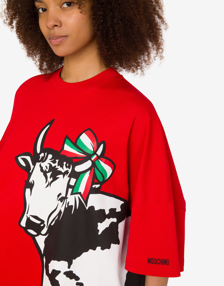 Robe oversize en coton lourd Archive Rouge Moschino 3