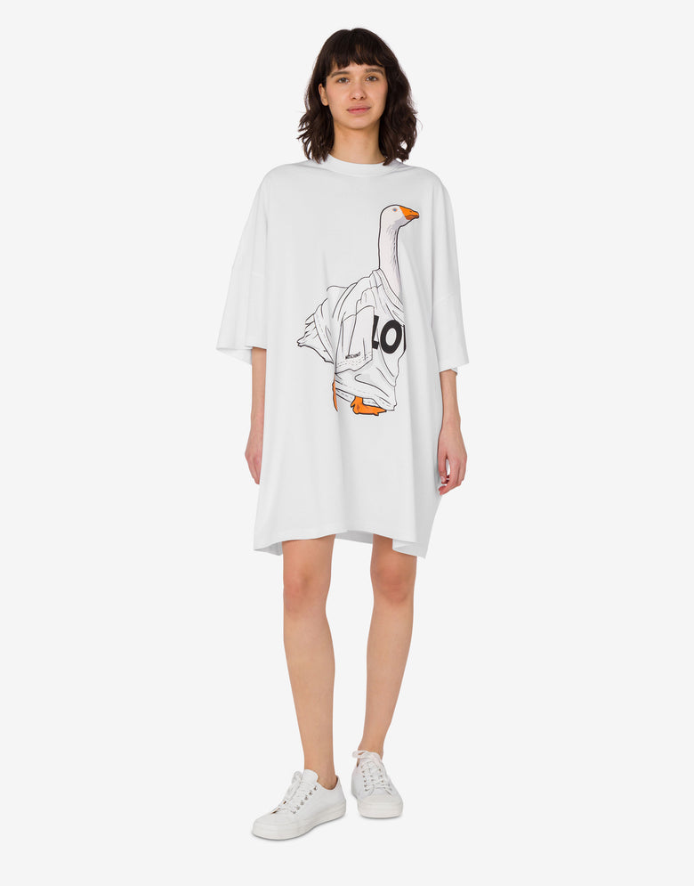 ํค๋น ์ฝํผ ์ค๋ฒ์ฌ์ด์ฆ ๋๋ ์ค Goose White Moschino 1
