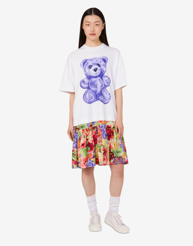 Abito oversize in cotone Moschino Teddy Bear Bianco Moschino 1