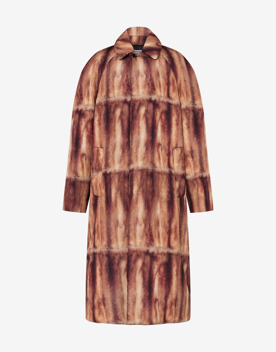 Piumino in tela stampato Marrone Moschino 0