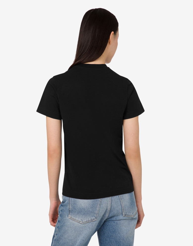 Camiseta de punto de algodón ecológico decorada Negro Moschino 3