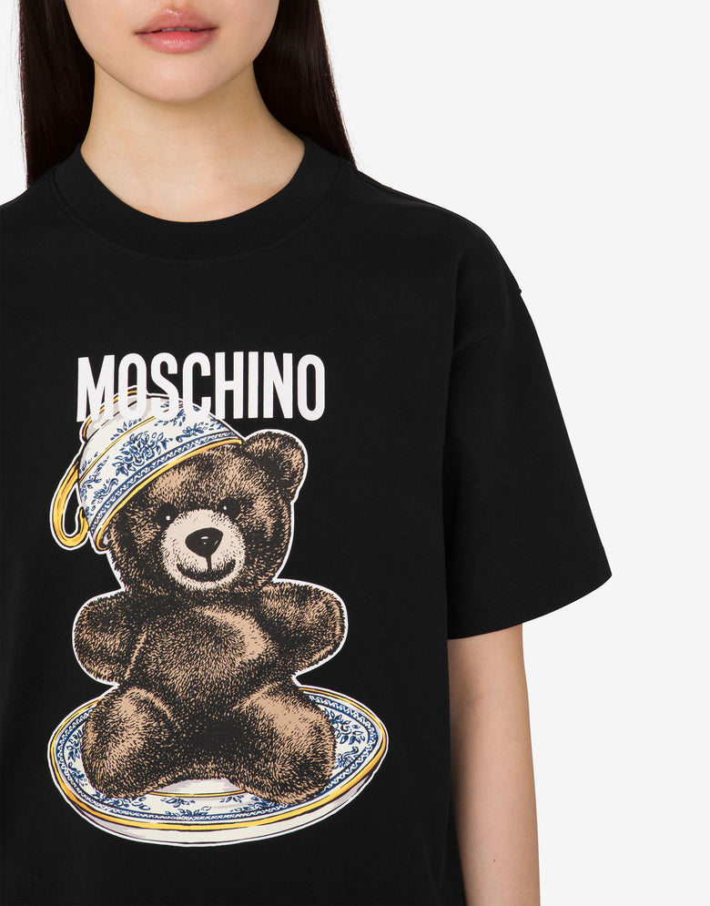 T-shirt en jersey de coton biologique Moschino Teddy Bear Noir Moschino 4
