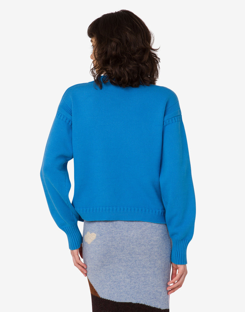 Pull en coton biologique Bleu clair Moschino 3