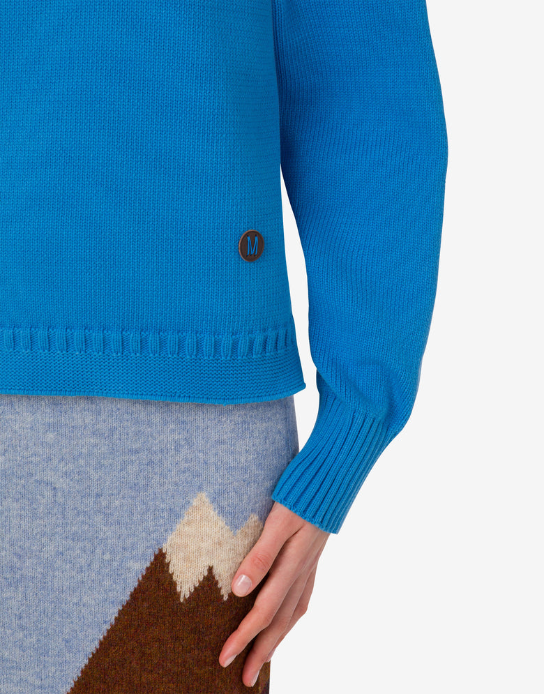 Pull en coton biologique Bleu clair Moschino 4