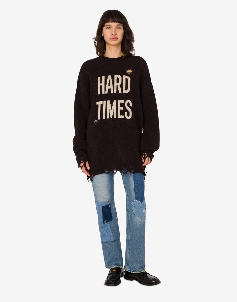 Pull en laine Shetland Marron foncé Moschino 1