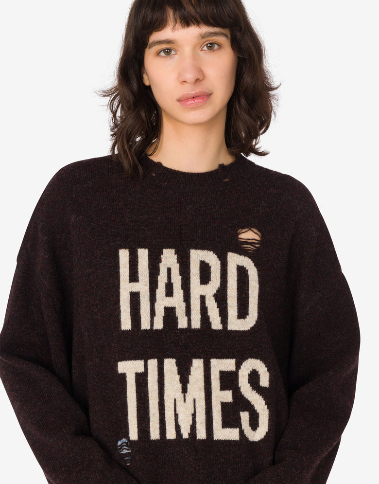 Pull en laine Shetland Marron foncé Moschino 4