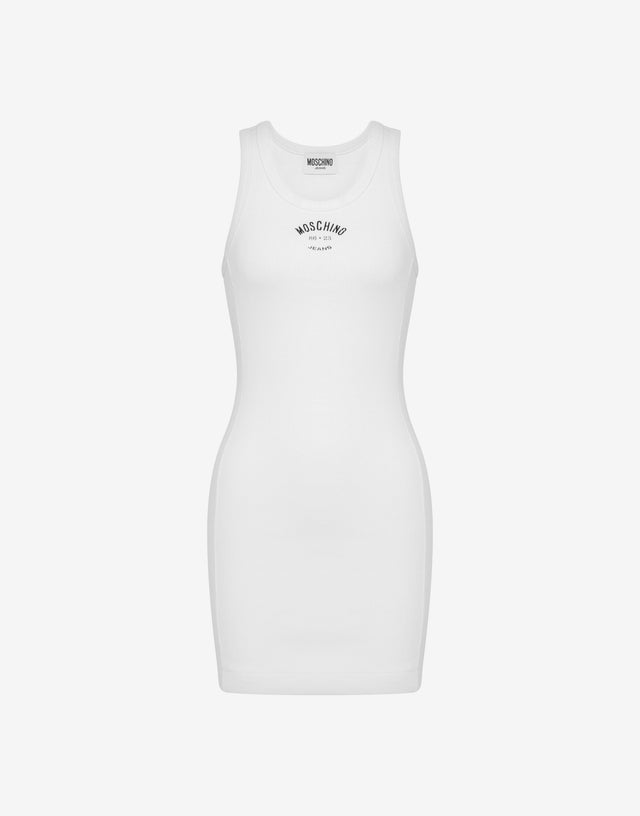 Robe en coton stretch Blanc Moschino Jeans 0
