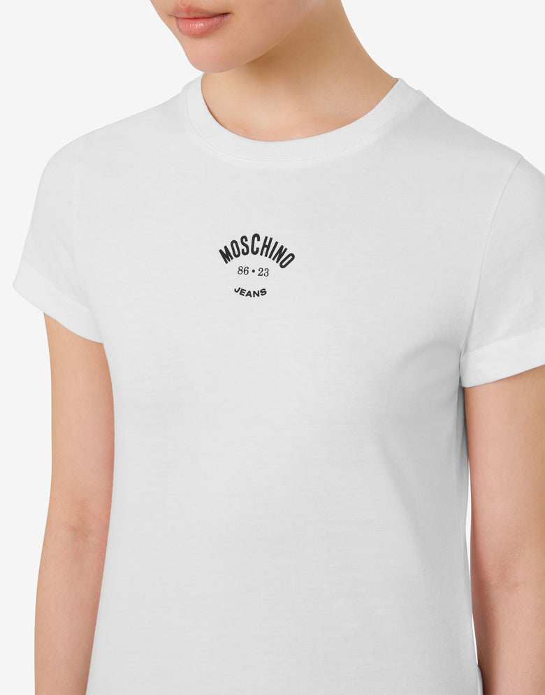 Camiseta de jersey de algodón estampado Blanco Moschino Jeans 3