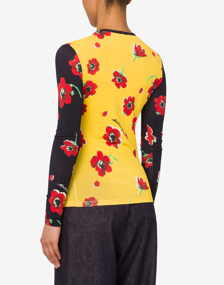 ์คํธ๋ ์น ์ ์ง ์์ฌ์ ํ๋ฆฐํธ ํฐ์
์ธ  Yellow Moschino Jeans 2