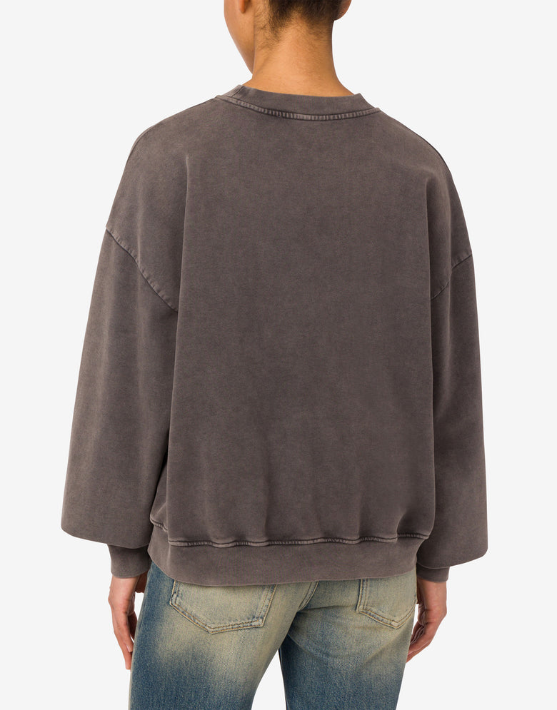 ๋ฉด ์์ฌ ํ๋ฆฐํธ ์ค์จํฐ Dark grey Moschino Jeans 2