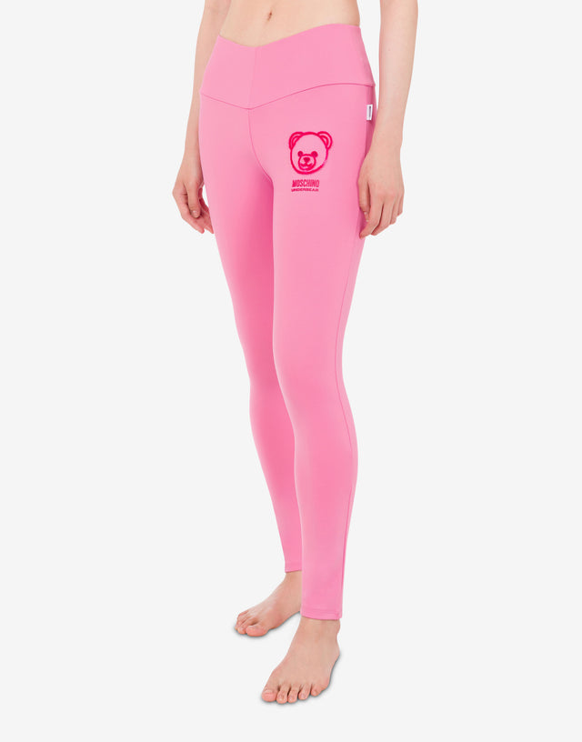Leggings Moschino Teddy Bear de tejido técnico Pink Moschino 1