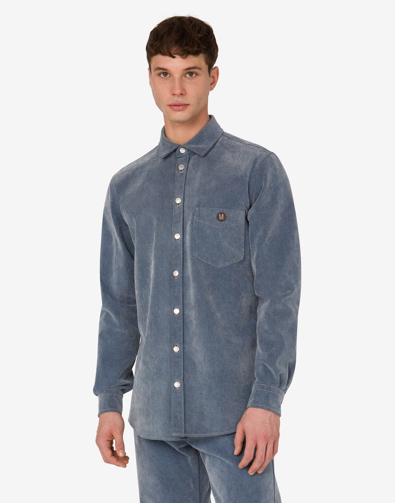 Chemise en denim floqué  Blue denim Moschino 2