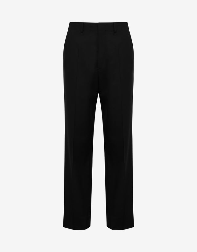 Pantalone in tela di lana Nero Moschino 0